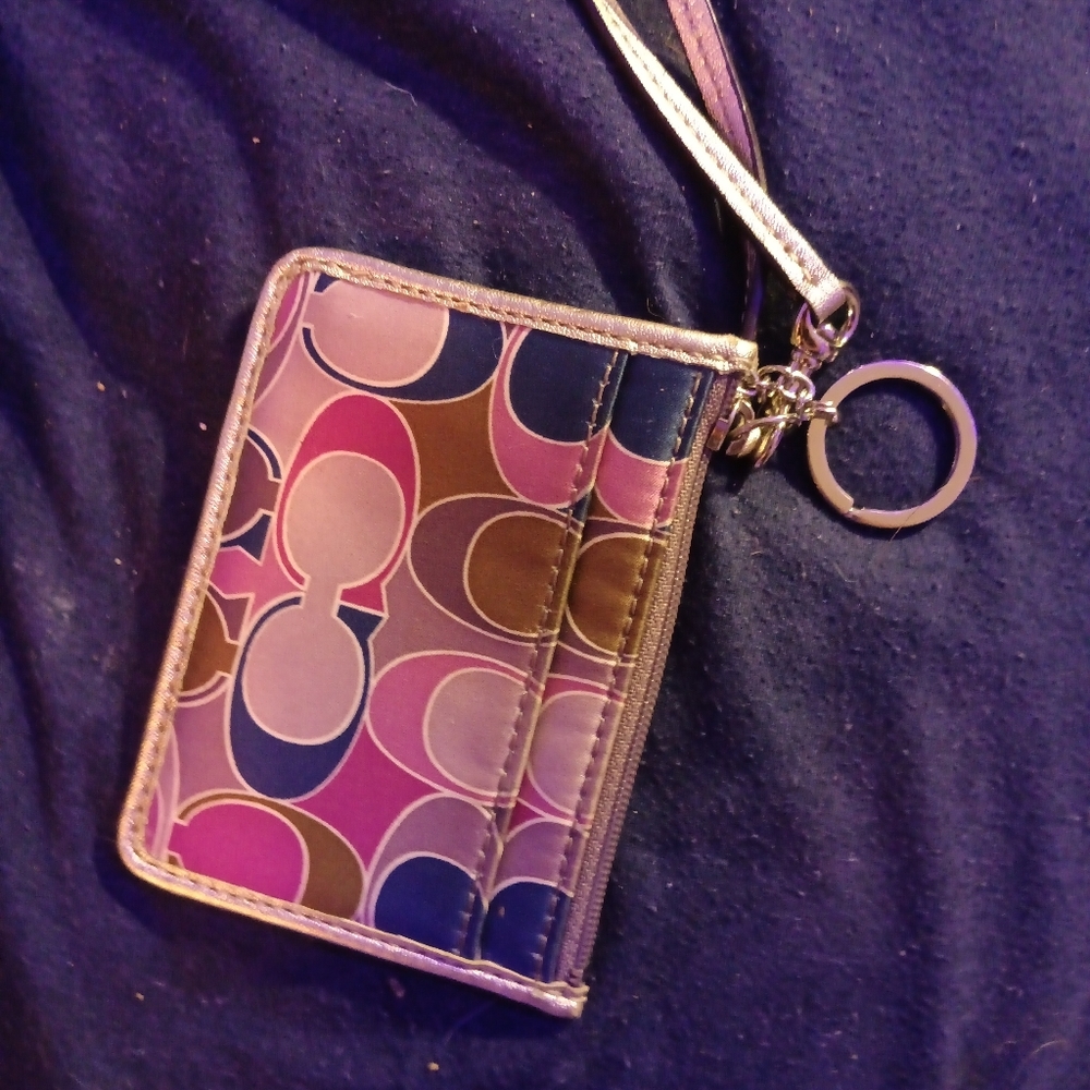 Coach shoulder bag with matching ID wallet